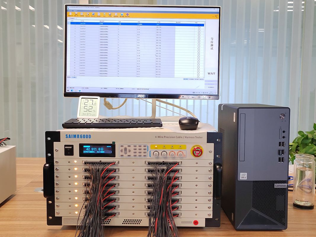 Equipamento de ensaio automático de cabos de alta tensão para fabricação de automóveis