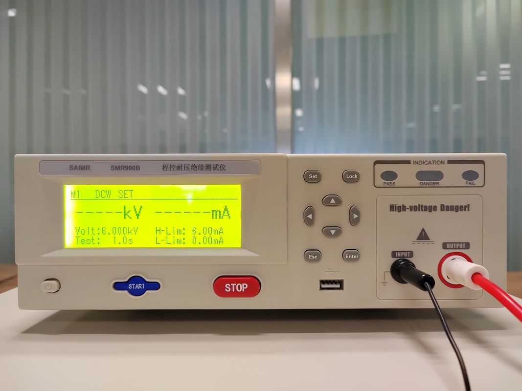 Interface de entrada/saída RS232/RS485 AC DC IR Hipot Tester Tensão de saída 0.1KV-1.0KV