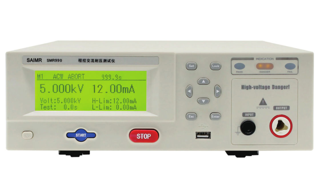 7.5 kg Teste de isolamento de alta tensão Teste dieléctrico de corrente alternada com interface de entrada/saída