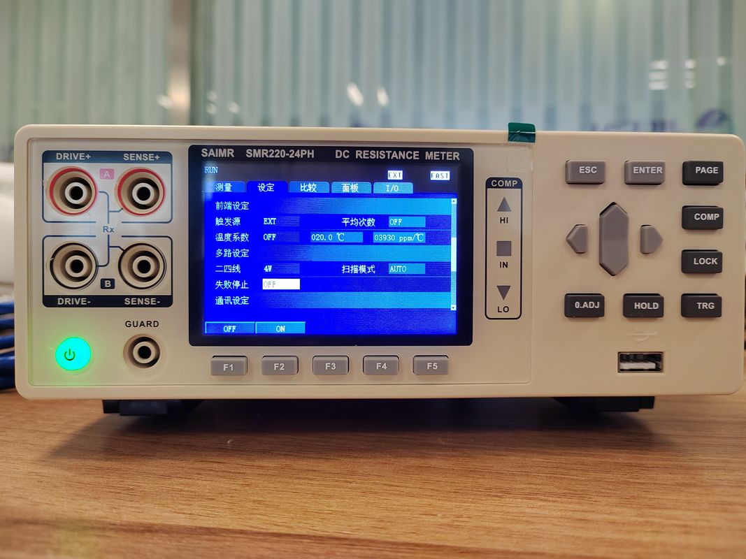 Teste de tensão de bateria portátil Teste de resistência ao enrolamento de DC 0,1 Micro Ohm a 3,3 Mega Ohm