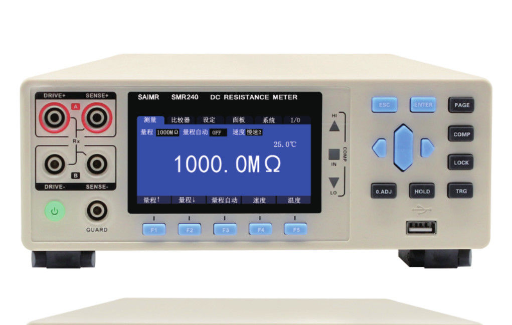 Teste de resistência a corrente contínua de triagem de 10 bits com resolução de 0,1 μΩ e faixa de medição de 0,1 μΩ e 10 MΩ