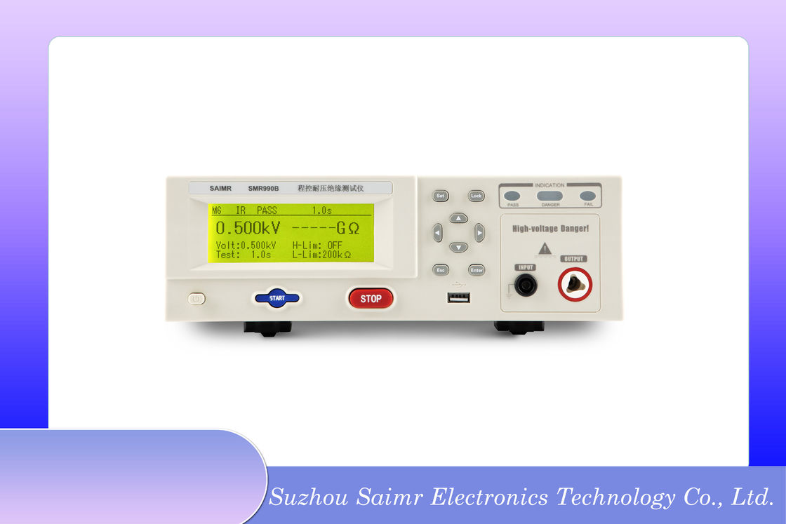 Display LCD Hipot Equipamento de isolamento Hipot Resistência Tester de tensão com interface de entrada/saída